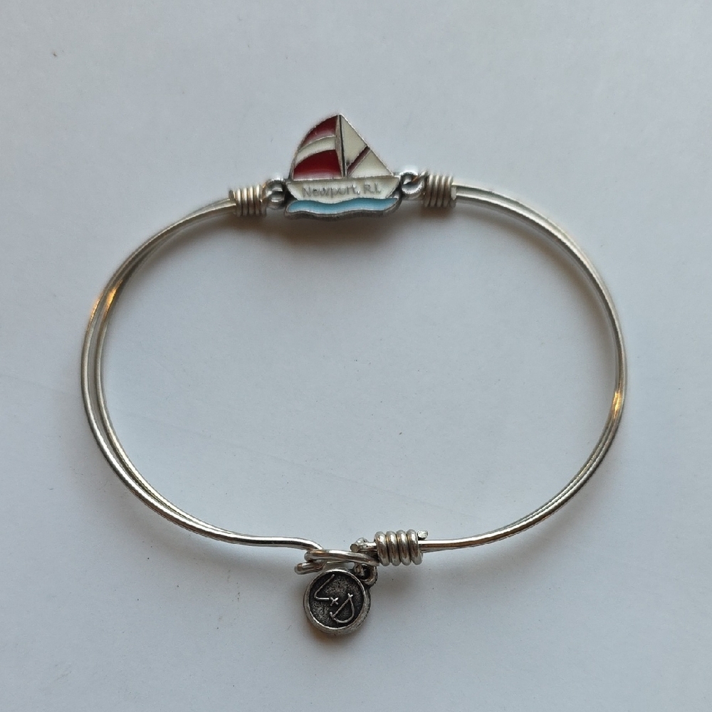Nautical Silver Sailboat Bracelet